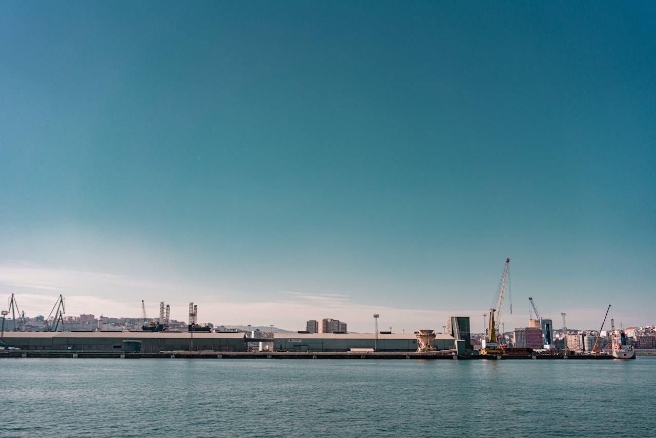 Cranes on the Sea Port